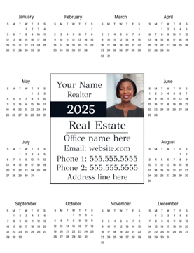 Picture of Magnetic Calendar 12 - Vertical