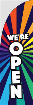 Picture of We're Open 873474674 - 10ft Straight Flag