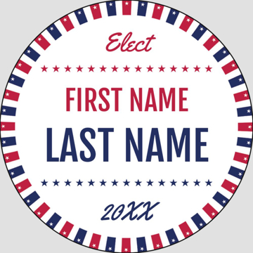 Picture of Political Stickers 3 - Circle 2" x 2"