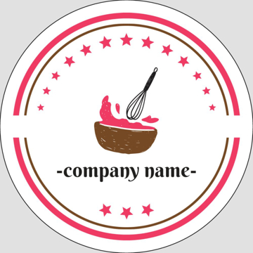 Picture of Food & Beverage Sticker 1 - Circle 3" x 3"