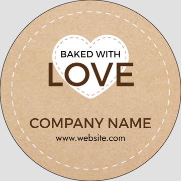 Picture of Food & Beverage Sticker 6 - Circle 3" x 3"