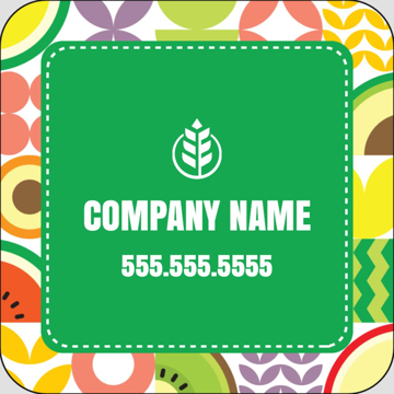 Picture of Food & Beverage Sticker 4 - Rounded Square 2" x 2"