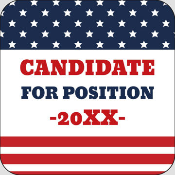 Picture of Political Stickers 2 - Rounded Square 2" x 2"