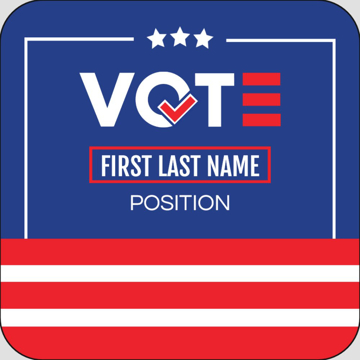 Picture of Political Stickers 8 - Rounded Square 2" x 2"