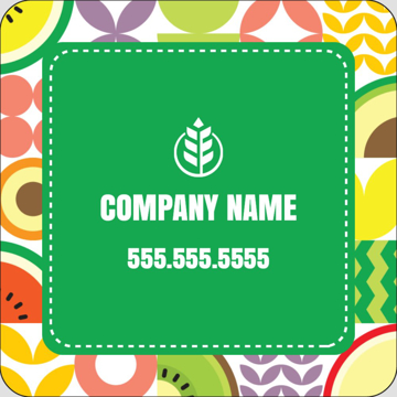 Picture of Food & Beverage Sticker 4 - Rounded Square 3" x 3"