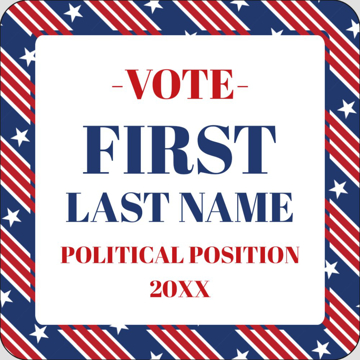 Picture of Political Stickers 5 - Rounded Square 3" x 3"