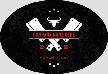 Picture of Food & Beverage Sticker 3 - Oval 2" x 3"