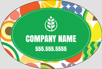 Picture of Food & Beverage Sticker 4 - Oval 2" x 3"