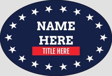 Picture of Political Stickers 7 - Oval 2" x 3"