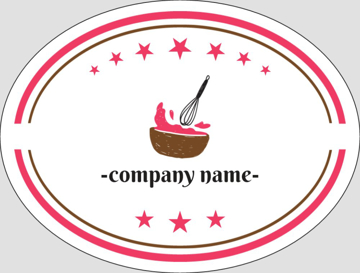 Picture of Food & Beverage Sticker 1 - Oval 3" x 4"