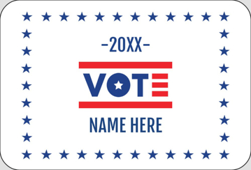 Picture of Political Stickers 9 - Rounded Rectangle 2" x 3"