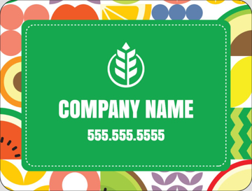 Picture of Food & Beverage Sticker 4 - Rounded Rectangle 3" x 4"