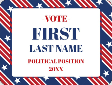 Picture of Political Stickers 5 - Rounded Rectangle 3" x 4"