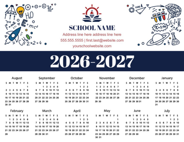 Picture of Magnetic Calendar 10 - Horizontal